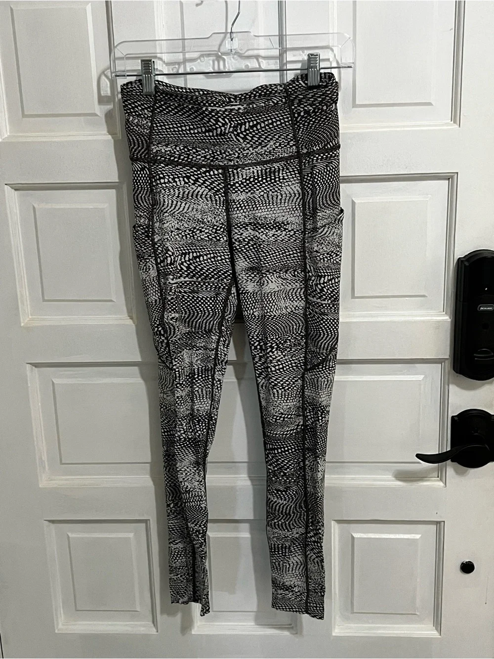 lululemon athletica Black & White Abstract Print High-Waist Leggings
